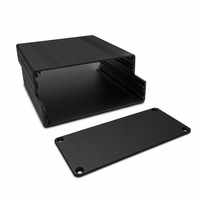 Boîtier de commande en aluminium anodisé satiné 100*45mm, boîtier d'instrument en deux parties avec plaque d'extrémité fraisée IP54 pour test d'onduleur