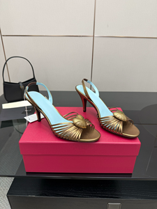 Retro Leather High-Heeled <b>Sandals</b>, Summer Breathable Slim Strap High-Heeled Women'S Shoes, Formal <b>Sandals</b> - Product Image 3