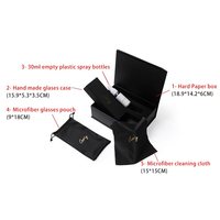 Boîte en carton noire de haute qualité avec logo personnalisé étui à lunettes et coffret ensemble cadeau emballage pour lunettes