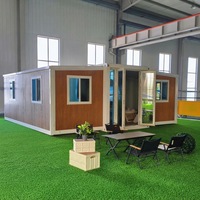 Maison préfabriquée modulaire extensible en acier pour école, salon, chambre à coucher