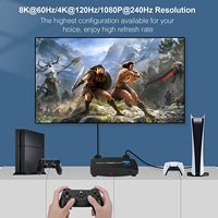 Commutateur HDMI 2.1 3 entrées 1 sortie, sélecteur de commutateur HDMI 3 ports prenant en charge 4K 120Hz, 1080P 240Hz, 1080P 120Hz Commutateur HDMI 8K