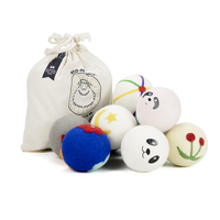 Prix d'usine Boules de séchage en laine 100% biologique de Nouvelle-Zélande, adoucissant réutilisable pour le linge, pour la vente au détail et les commandes en gros