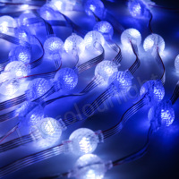 Pantalla Led 3D Pixel Light Matrix Ball 23mm Esfera Cadena LED MIni DMX SPI RGB Programa de cortina a todo color Luces