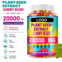 Gummies de chanvre naturelles de qualité supérieure pour grossistes OEM, saveur fraîche et fruitée, bonbons gélifiés à l'huile de chanvre pour la relaxation musculaire, 20000 MG
