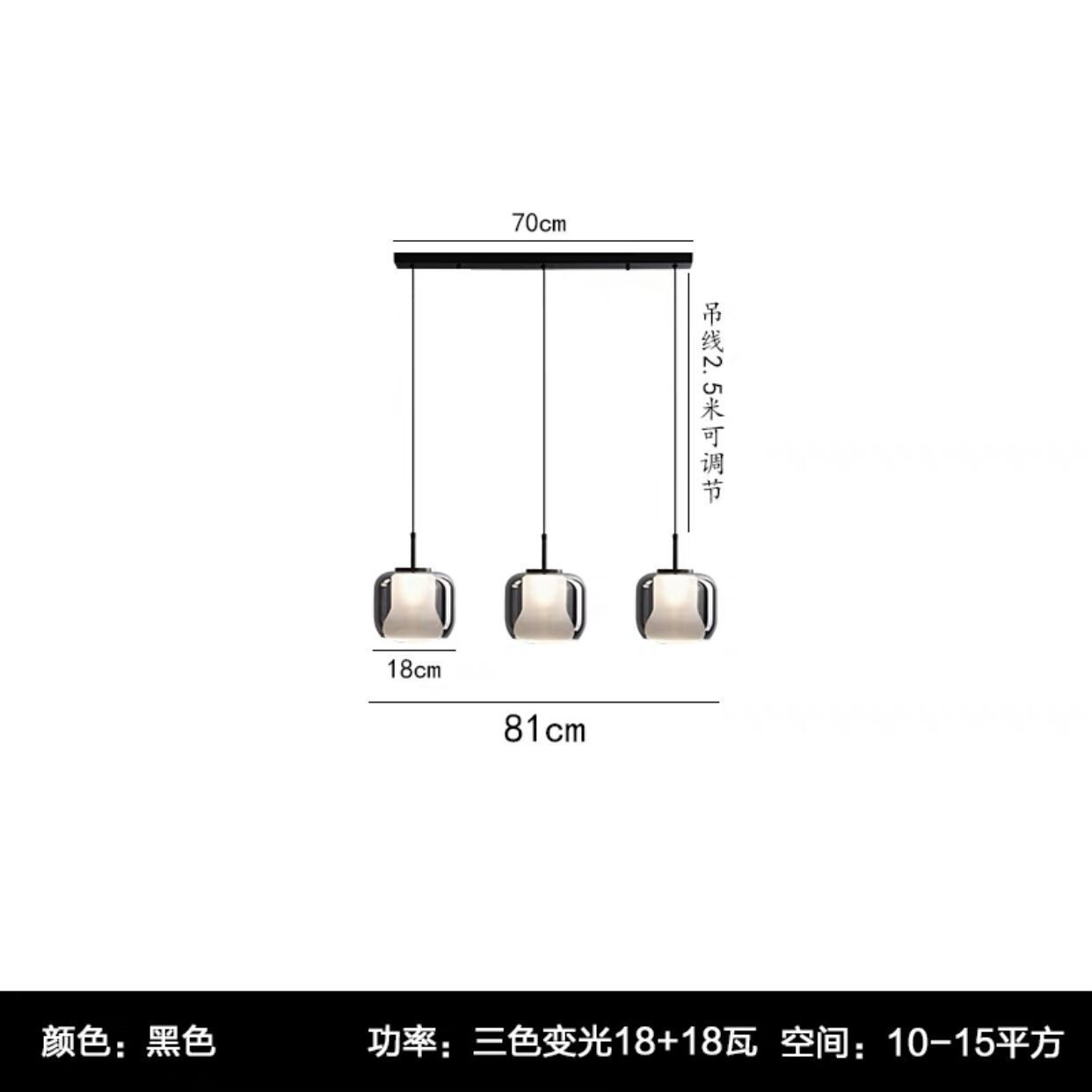 3 têtes 18 cm