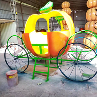 Sculpture de carrosse citrouille en fibre de verre pour événements d'Halloween, décoration extérieure, exposition de vacances, utilisation en centre commercial, direct usine