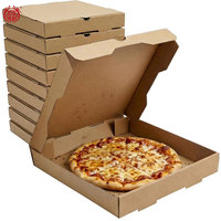Boîtes à pizza portables imperméables de qualité alimentaire 10x10x175 pouces (lot de 20) |   Carton ondulé Kraft |   Chewing-gum Keep Pizzas
