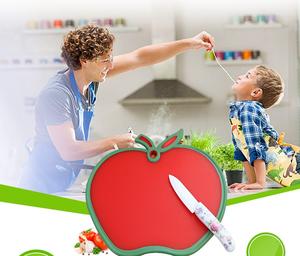 New Arrival Plastic Non-slip Cutting Board Apple <b>Shaped</b> Fruit Plastic <b>Shaped</b> Cutting Board - Product Image 4