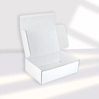 Vente en gros d'enveloppes personnalisées avec logo imprimé Boîte cadeau pliante en papier Boîtes postales d'emballage ondulé d'expédition en carton blanc personnalisées