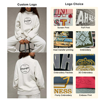 Pull-over à col rond en coton doux brodé sur mesure, pull-over en polaire, sweat-shirt à col montant surdimensionné