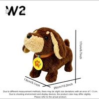 W2TOY Mainan Boneka Anak Keluarga Klasik Dachshund Teman Kartun Elektrik Berjalan Desain Monster Kecil Grosir Pabrik 3+