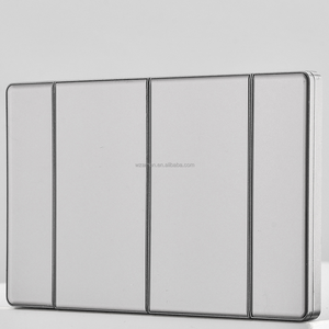 Interruttore e Presa Elettrica da Parete Ultrasottile di Lusso Moderno in Vetro Nero con Spina a 3 Pin Universale per Bolivia e Venezuela - Product Image 3