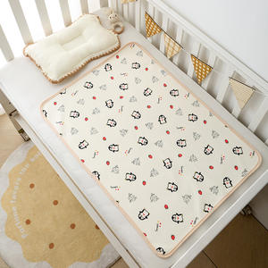 <span class=keywords><strong>Matelas</strong></span> à <span class=keywords><strong>langer</strong></span> imperméable pour bébé, 70x90cm, en coton doux matelassé, réutilisable, portable, lavable, pour soins du nouveau-né - Product Image 5