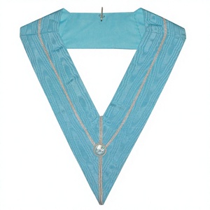 COLLAR MAESTRO PASADO DE ARTESANÍA MASÓNICO COLLAR OFICIAL MASÓNICO COLLAR MASONERÍA CINTA MOIRE - Product Image 1