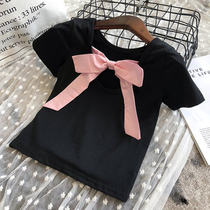 Ropa de Verano para Niñas, Conjunto de Vestido de Princesa con Espalda Descubierta y Lazo Rosa, para Vacaciones, Compras en Línea - Product Image 2