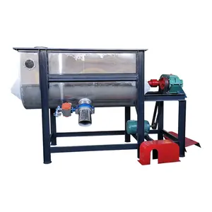 300/500/1000/2000 kg horizontal spiral mixer seeds premix feed grain mixer powder ribbon blender mixer