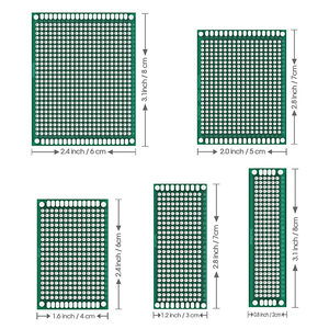 Carte universelle FR-4 double face étamée 5x7cm 1.6mm en fibre de verre pour prototypage de Sunsoar SA0000 (type breadboard) - Product Image 4