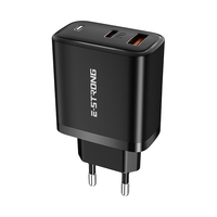 Chargeur US GaN 33W type-c bloc de charge rapide QC3.0 chargeur USB à double Port chargeur mural de téléphone portable ue