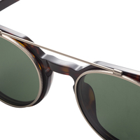 Lunettes de soleil unisexes à monture ronde en acétate, design de marque, pour femmes et hommes, avec verres rabattables
