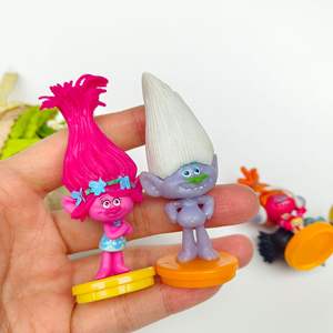 6-9cm 4 piezas Anime Trolls 3 figura de acción conjunto Pvc juguetes para niños regalos al por mayor lindo coleccionable modelo muñecas <span class=keywords><strong>Troll</strong></span> - Product Image 3