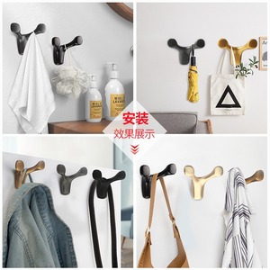 Baina Hardware Aluminum Alloy Antler Wall Hook Rust Resistant Minimalist Design For Bathroom Bedroom Living Room - Product Image 1
