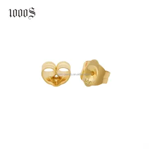 Accessoire en or 14k AU585, boucle d'oreille en or jaune massif, haute qualité, prix inférieur, bijoux en or, vente en gros