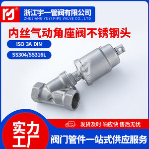 Vannes à siège angulaire interne filetées en Y, résistantes aux hautes températures, fournies par le fabricant, avec tête en acier inoxydable - Product Image 2