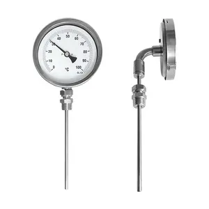 120 Degree Stainless Steel Industrial Dial Type Bimetal Thermometer