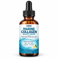 Gouttes de collagène marin hydrolysé avancé avec vitamine C et acide hyaluronique pour l'élasticité de la peau, les cheveux et les ongles – Formule personnalisée – Fournisseur