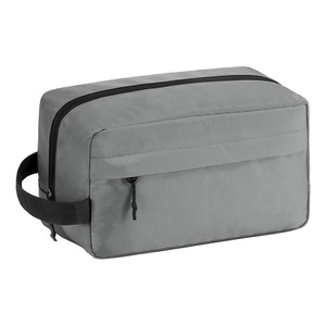 Design rétro européen américain pour hommes pour trousse de toilette transfrontalière pour <span class=keywords><strong>Amazon</strong></span> PU Patchwork toile Portable étui sacs à cosmétiques - Product Image 6