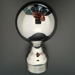 Phụ kiện lan can trụ lớn bằng thép không gỉ thiết kế hiện đại, đầu cầu bằng ống sắt rèn, hoàn thiện bề mặt gương satin - tự lắp đặt - Product Image 6