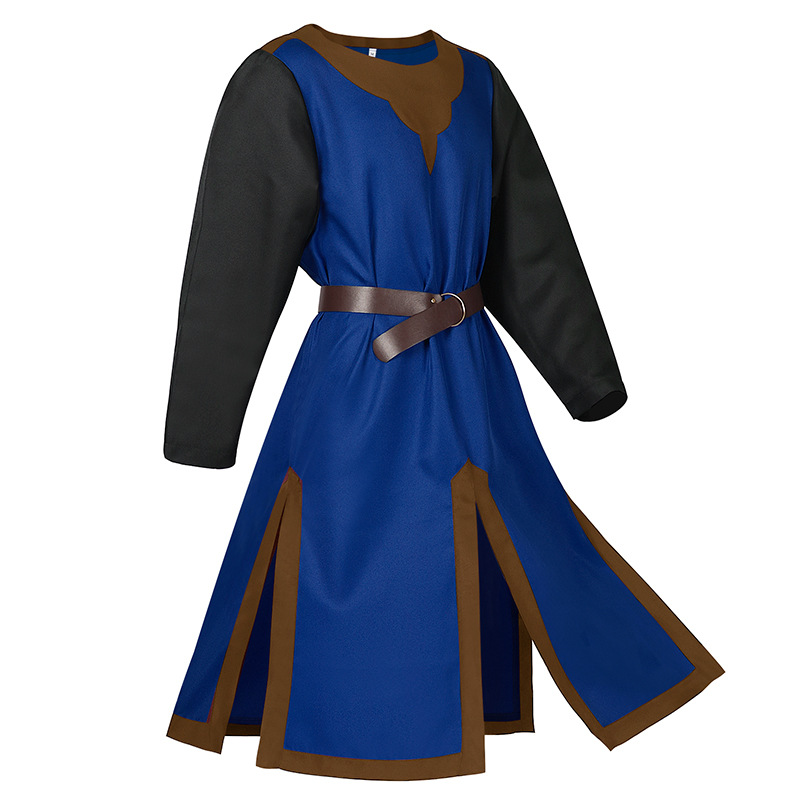 Brown collar on blue background [excluding belt]