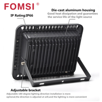 Reflector LED FOMSI IP66 a Prueba de Agua de 50W 100W 200W 300W 400W 500W 600W, Ultra Delgado, de Alto Lumen, para Exteriores y Patios