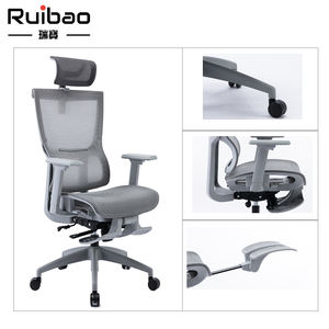 Silla ergonómica de oficina con reposapiés, cómoda y transpirable, espalda ajustable - Product Image 6