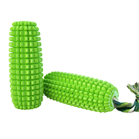 Vente en gros personnalisation TPR chien jouet à mâcher forme de maïs avec corde de coton Non toxique Durable pour mâcheurs agressifs
