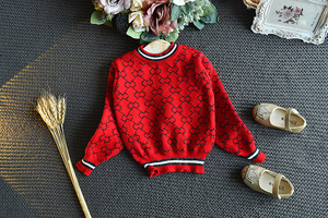 ชุดเสื้อผ้าเด็กสไตล์ใหม่ สีแดงและสีดำ ชุดเดรสแขนยาว 2 ชิ้น สำหรับเด็ก - Product Image 2