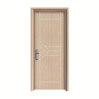 Usine de portes WPC en Chine, portes intérieures de chambre à coucher 100% étanches en PVC/ABS/WPC avec cadre de porte