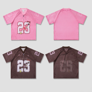 เสื้อยืดคอกลมแขนสั้นผ้าตาข่ายพิมพ์ลายดิจิทัล สปอร์ต รุ่นใหม่ล่าสุด แบรนด์แฟชั่น  ปรับแต่งได้ - Product Image 1