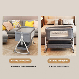 Cuna de bebé multifuncional de diseño moderno, cama de recién nacido, cuna de cama Queen portátil con costuras BB, dormitorio, Hospital al aire libre - Product Image 4