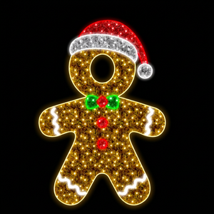Outdoor <b>Gingerbread</b> Man Motif Lights for Christmas Towns Shopping Malls Theme Parks and Commercial Holiday Displays - Product Image 1