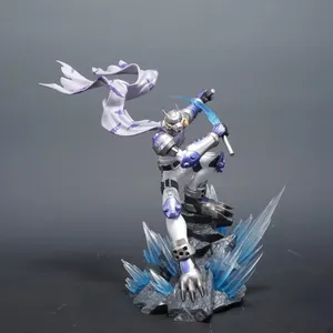Figurine d'<span class=keywords><strong>action</strong></span> en PVC Mini Anime Digimon Adventure Wolfmon de 23 cm/9,1 pouces, nouvelle, échelle 1/60, fonction souffleur d'air, modèle de jouet <span class=keywords><strong>robot</strong></span> - Product Image 1