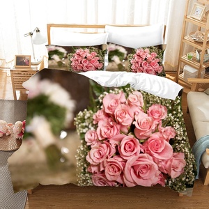 Bộ đồ giường Set/bedspread/tấm phẳng/pillowcases 3D hoa được thiết kế tăng Duvet cover Set kỹ thuật số in 3D tăng chất lượng đám cưới 3-4 - Product Image 2