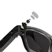 Nuovi Occhiali Intelligenti E02 con Fotocamera 8MP 4K, Doppia Lente, Trasferimento WIFI, Chat GPT, Controllo Gesti AI, Musica BT, Auricolare Indossabile Intelligente