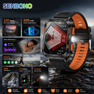 นาฬิกาสมาร์ทวอทช์ SENBONO Y6 สำหรับกิจกรรมกลางแจ้ง แบตเตอรี่ 600mAh ใช้งานได้ยาวนาน ติดตามการออกกำลังกาย กันน้ำ IP68 เล่นเพลงในเครื่องได้ นาฬิกาสมาร์ทวอทช์ขนาดใหญ่ - Product Image 1