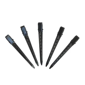 Lot de 20 pinces à cheveux en métal noir durables de 9 cm, type bec de canard, pour coiffure DIY et extensions capillaires - Product Image 5