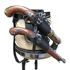 Ceinture à pistolet Renaissance Pirate, étui à flintlock, support de crosse de fusil, accessoire de costume médiéval pour chevalier, musonnier, capitaine, Steampunk, LARP - Product Image 5
