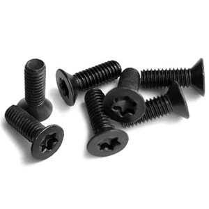 Tornillos de máquina de cabeza plana de acero inoxidable SS304, negros, M2 M3 M4 M5, rosca fina métrica - Product Image 3