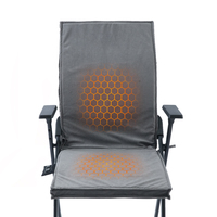 Coussin de siège électrique étanche rechargeable par USB graphène coussin de chaise chauffant à usage de bureau avec technique matelassée
