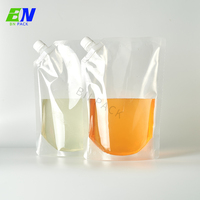 250 ml 500ml emballage en plastique Transparent clair liquide eau Transparent jus boisson pochettes presser bec pochette sac avec bec