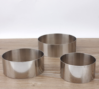 Cetakan Kue Tart Ring Mousse Bulat Stainless Steel Grosir, Alat Kue 4/5/6/7/8/10 Inch
